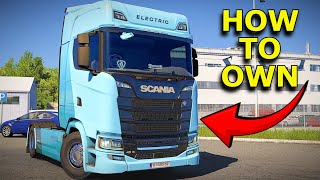 ETS2 How to BuyOwn the Scania S BEV Tutorial  NEW Electric Truck [upl. by Teryl171]