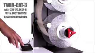 Labelmate TWINCAT3 heavy duty label rewinder by Label Power [upl. by Eydnarb]