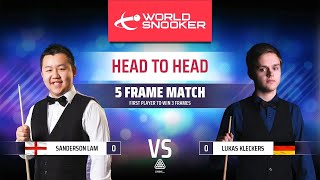 Snooker 19 Sanderson Lam VS Lukas Kleckers [upl. by Kcirdef]