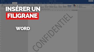 Comment Insérer  Ajouter un Filigrane dans Word  TUTORIEL [upl. by Jala]