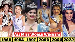 Complete List Of All Miss WORLD Winners From INDIA From 1947 To 2022 [upl. by Bayless302]