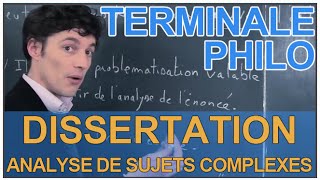 Dissertation  lanalyse de sujets complexes  Philosophie  Terminale  Les Bons Profs [upl. by Asereht]