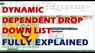 How to Create Dynamic Dependent Drop Down List in MS Excel [upl. by Sofer]