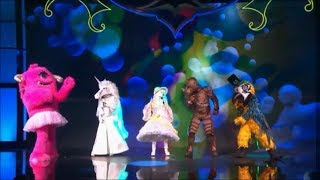 The masked singer  Monster Eenhoorn Hond Neushoorn amp Papegaai met quotComing homequot [upl. by Sharline]