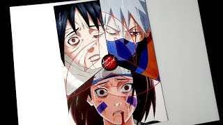 Drawing OBITO KAKASHI AND RIN  NARUTUBRO [upl. by Roscoe]