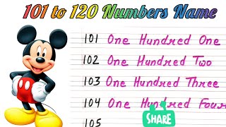 101 to 120 Numbers Name  Spelling 101 to 200  Numbers Name numbername numbers 123 spelling [upl. by Oakie]