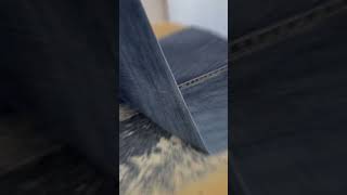 Satisfying starched jean peeling drycleaning starch shorts [upl. by Flowers]