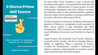 IL ROMANTICISMO  RIASSUNTISSIMI DI LETTERATURA ITALIANA PER LA MATURITÀ [upl. by Itsur]