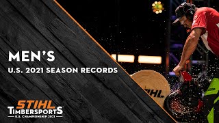 STIHL TIMBERSPORTS® Men’s US 2021 Season Records [upl. by Giule119]