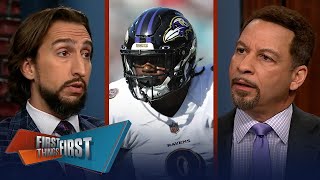 FIRST THINGS FIRST Nick Wright reacts to Schlereth Lamar is mediocre come playoff time [upl. by Noma]