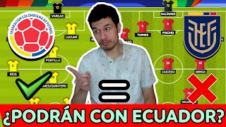 COLOMBIA vs ECUADOR⚡MANO a MANO de NÓMINAS y PARTIDOS HISTÓRICOS🔥FECHA 12 ELIMINATORIAS UNITED 2026🔥 [upl. by Eastlake]