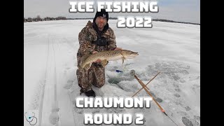 Chaumont Bay Ice Fishing Round 2  31422 [upl. by Coryden]