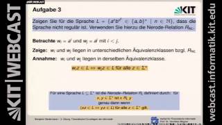 12 Minimierung von Automaten NerodeRelation TuringMaschinen [upl. by Hniht]