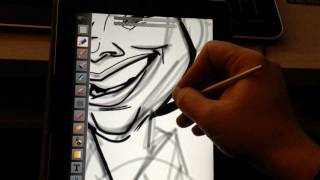 ArtStudio for Caricatures Tutorial Pt1 Linework [upl. by Rosetta516]