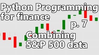 Combining SampP 500 into one DataFrame  Python Programming for Finance p 7 [upl. by Ettenot]