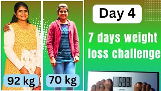 தமிழில்  💪Day 4 of 7 days weight loss challengeவீட்டில் இருந்தே healthy weight loss panalam frnds [upl. by Ynafets991]