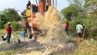 Borewell Drilling  10 Hp Motor 230 Feet Deep boring With Coconut water checking Method  Borewells [upl. by Ardine]