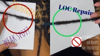 HOW TO LOC REPAIR  NO WRAPPING NO KNOTS amp NO SYNTHETIC HAIR  CYNSATIONAL LOCS [upl. by Southard]