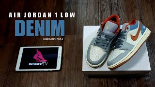 Unboxing 2024 WMNS Air Jordan 1 Low DENIM [upl. by Gnep]