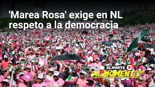 Marea Rosa exige en NL respeto a la democracia [upl. by Alviani458]