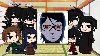 Uchiha clan react to SaradaBoruSaraanimereactboruto2 [upl. by Ydnys]