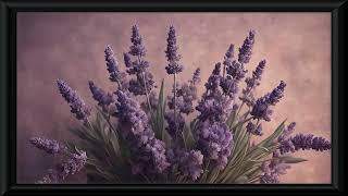 Lavander Floral Screensaver TV Display Wall Project Display 1 Hour  Art Vintage 4K [upl. by Scarrow6]