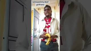 When I annoys my deaf girlfriend trending comedy reaction funny [upl. by Afatsom]