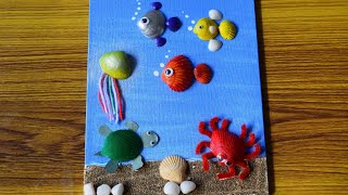 Sea Shell Crafts Part 1DIY crafts for KidsCrabTurtleFishesJelly Fish craftMarine Animals Craft [upl. by Yroger]