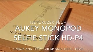 CHEAP TECH Aukey Monopod HDP4 Unbox and Review 4K [upl. by Lauraine]