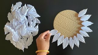 Beautiful White Paper Wall Hanging Craft  Paper Craft For Home Decoration  Paper Wall Mate  DIY [upl. by Bronnie754]