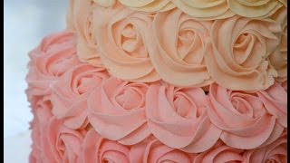 How To Make Easy Buttercream Rosettes  Cake Decorating For Beginners [upl. by Adaynek]