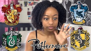 Finding Out My Hogwarts House On Pottermore sorting hat quiz favorites wand and patronus [upl. by Atarman]