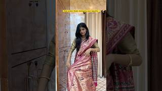 Learn Saree hack ✅ youtubeshorts sareedraping howto saree [upl. by Elleirb]