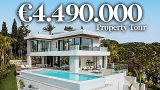 Touring a €4490000 Modern Luxury House with Sea Views in Marbella Spain  Drumelia Real Estate [upl. by Diego]