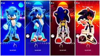 Sonic VS Sonic VS Sonic EXE VS Sonic EXE  Tiles Hop EDM Rush [upl. by Dean696]