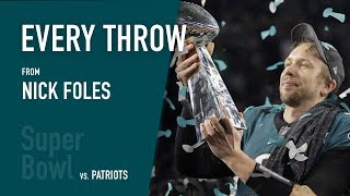 Every Throw and Catch  Nick Foles vs New England Patriots Super Bowl 52 [upl. by Waldman343]