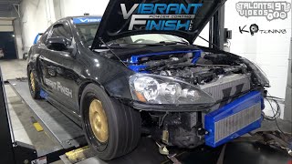 Turbo RSX SCREAMS on the dyno K20 GT3076R KP Tuning [upl. by Infeld]