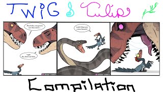 Twig the Velociraptor and Tulip the Terror Bird Dinosaur Comic Dub Jurassic World Comic Dub [upl. by Anoli334]