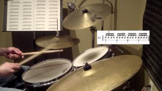 Basic Fills using Syncopation by Ted Reed 44 [upl. by Lilhak]