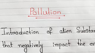 Pollution paragraph writingEnglish paragraph [upl. by Aneerhs261]