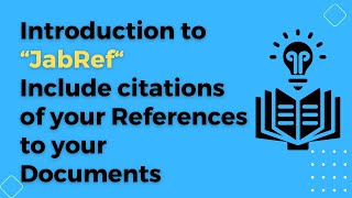 Introduction to Jabref  Adding References and how to Cite them  software demonstration [upl. by Aamsa572]