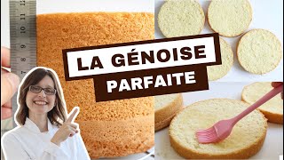 🥧 GÉNOISE PARFAITE TRÈS HAUTE amp MOELLEUSE 🥧 3 Ingrédients  Recette FACILE et INRATABLE  Astuces [upl. by Calista]