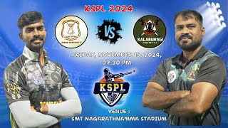 KSPL  2024  BIDAR BADSHAHS VS KALABURAGI KSHATRIYAS  MATCH  26 [upl. by Ariaes]