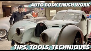 AUTO BODY FINISH WORK  TIPS TOOLS TECHNIQUES [upl. by Ettenig]