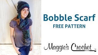 Deborah Norville Saturate Bobble Scarf Free Crochet Pattern  Right Handed [upl. by Oeniri]