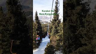 Karakol Ski BaseKyrgyzstanskiingviralvideotravelmustwatchkyrgyzstanmountainsshortsyoutube [upl. by Hy]