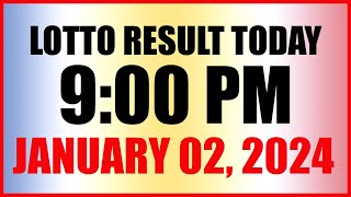 Lotto Result Today 9pm Draw January 2 2024 Swertres Ez2 Pcso [upl. by Iinde149]