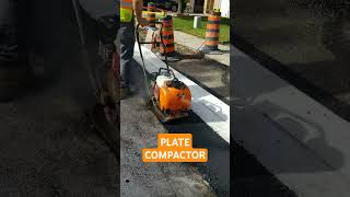 PLATE COMPACTOR asphalt roadrepair viraltools [upl. by Lynda673]