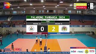 Palarong Pambansa 2024  Volleyball Boys Elem  LIVE  FINALS  Match 36 Region III VS Region XI [upl. by Anayeek]