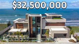 Touring a 325 Million Oceanfront California Modern Mansion [upl. by Tiernan]